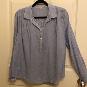 Blue and white striped blouse from J. Crew. Size S.